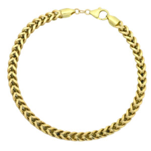 9ct Yellow Gold Franco Bracelet 9.5&#8243; 5mm