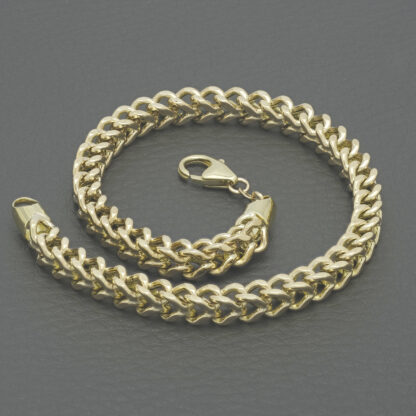 9ct Yellow Gold Franco Bracelet 9.5" 5mm - Image 2