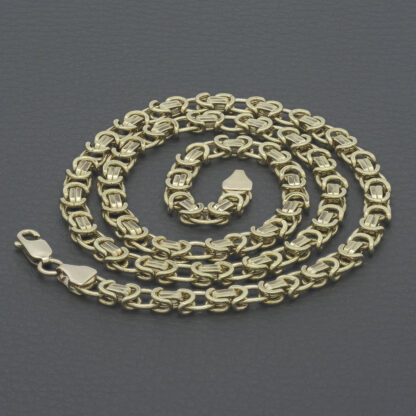 9ct Yellow Gold Byzantine Chain 19" 5.5mm - Image 2