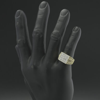 9ct Yellow Gold 0.50ct Diamond Watch Strap Signet Ring - Image 2