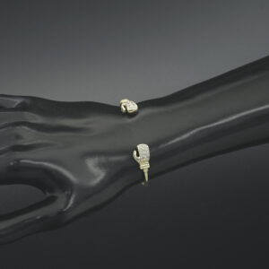 9ct Yellow Gold Boxing Gloves Torque Bangle
