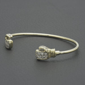 9ct Yellow Gold Boxing Gloves Torque Bangle