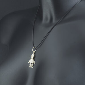 9ct Yellow Gold Diamond Clown Pendant