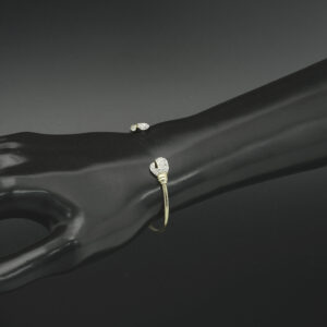 9ct Yellow Gold Gemstone Boxing Gloves Torque Bangle