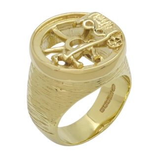 9ct Yellow Gold Horse & Cart Ring