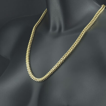18ct Yellow Gold Franco Chain 23.5" 6mm - Image 4