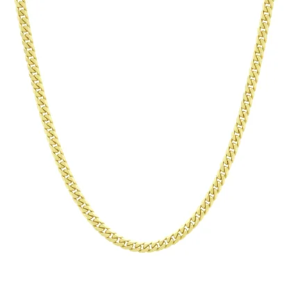 18ct Yellow Gold Curb Chain 17.5" 3.5mm