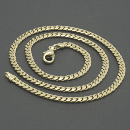 18ct Yellow Gold Curb Chain 17.5" 3.5mm - Image 2