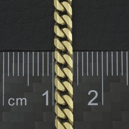 18ct Yellow Gold Curb Chain 17.5" 3.5mm - Image 3