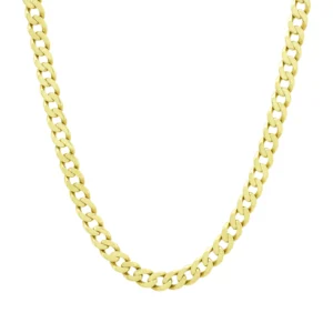 14ct Yellow Gold Curb Chain 22.5&#8221; 6mm