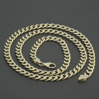 14ct Yellow Gold Curb Chain 22.5'' 6mm - Image 2