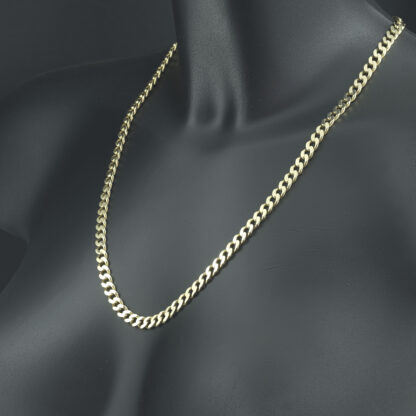 14ct Yellow Gold Curb Chain 22.5'' 6mm - Image 4