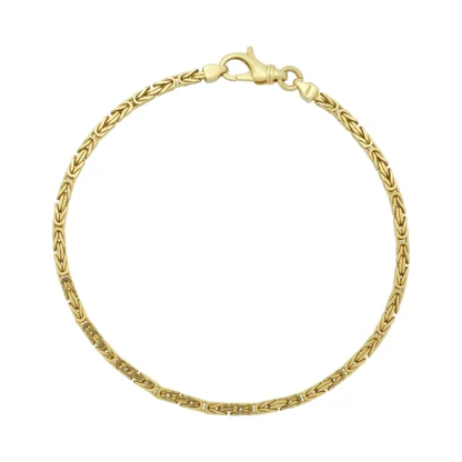 14ct Yellow Gold King Bracelet 8'' 2.5mm