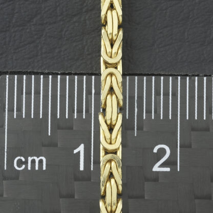 14ct Yellow Gold King Bracelet 8'' 2.5mm - Image 2