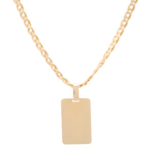 14ct Rose Gold Fancy Link Chain And Pendant 18&#8221; 3mm