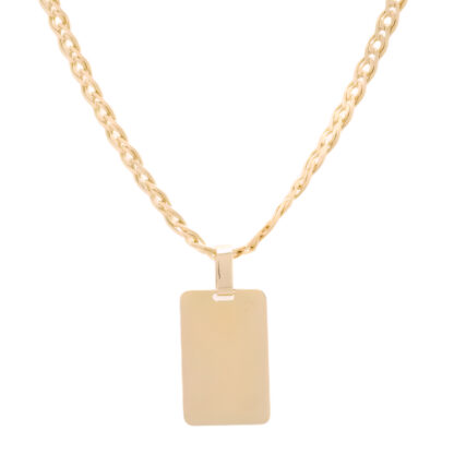 14ct Rose Gold Fancy Link Chain And Pendant 18'' 3mm