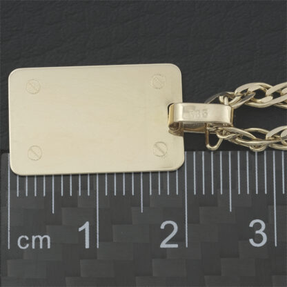 14ct Rose Gold Fancy Link Chain And Pendant 18'' 3mm - Image 3