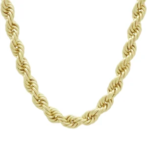 9ct Yellow Gold Rope Chain 26&#8243; 9mm