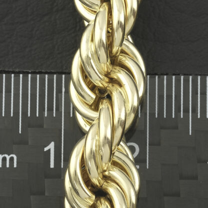 9ct Yellow Gold Rope Chain 26" 9mm - Image 4