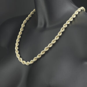 9ct Yellow Gold Rope Chain 26″ 9mm