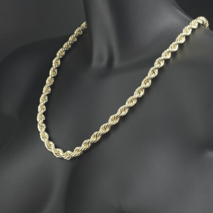 9ct Yellow Gold Rope Chain 26" 9mm - Image 2