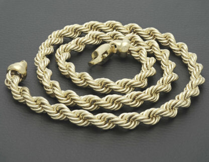 9ct Yellow Gold Rope Chain 26" 9mm - Image 3
