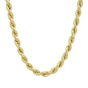 9ct Yellow Gold Rope Chain 23.5&#8243; 6.5mm