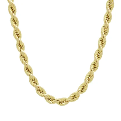 9ct Yellow Gold Rope Chain 23.5" 6.5mm