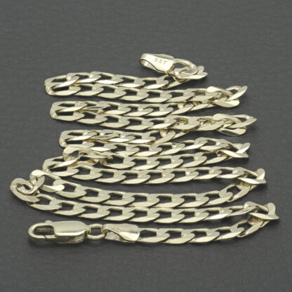 9ct Yellow Gold Curb Chain 18" 4.5mm - Image 2