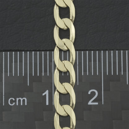 9ct Yellow Gold Curb Chain 18" 4.5mm - Image 3