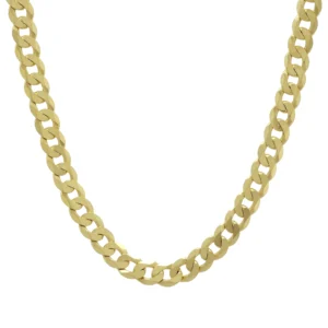 9ct Yellow Gold Curb Chain 19.5&#8243; 7mm