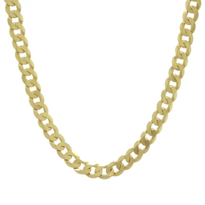9ct Yellow Gold Curb Chain 19.5" 7mm