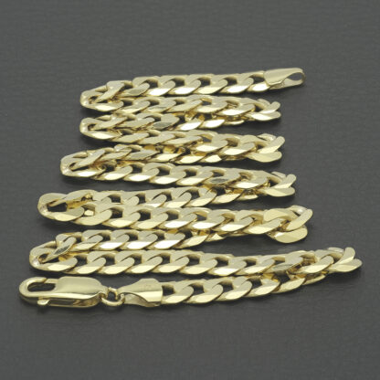 9ct Yellow Gold Curb Chain 19.5" 7mm - Image 2
