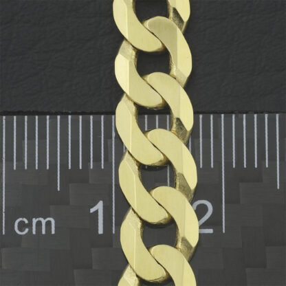 9ct Yellow Gold Curb Chain 19.5" 7mm - Image 3