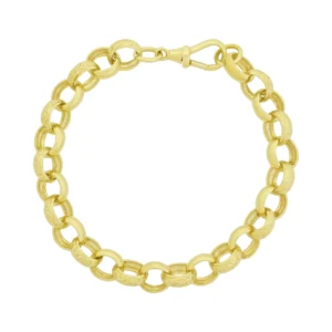 9ct Yellow Gold Belcher Bracelet 9&#8243; 11mm