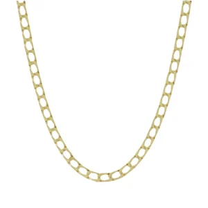 9ct Yellow Gold Curb Chain 18&#8221; 4mm