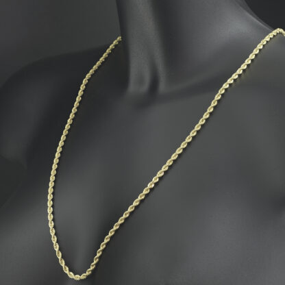 9ct Yellow Gold Rope Chain 29'' 4mm - Image 3