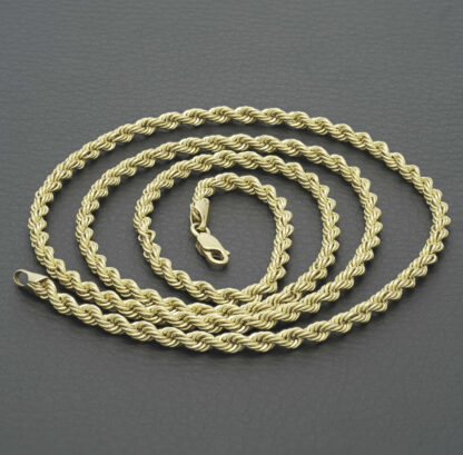 9ct Yellow Gold Rope Chain 29'' 4mm - Image 4