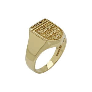 9ct Yellow Gold Football Signet Ring