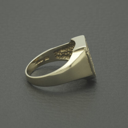 9ct Yellow Gold Football Signet Ring - Image 3