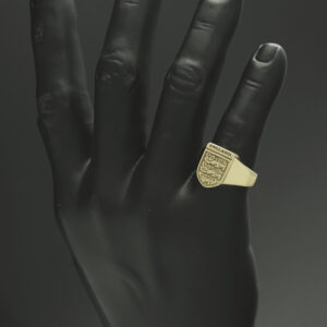 9ct Yellow Gold Football Signet Ring