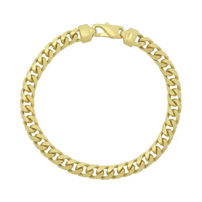9ct Yellow Gold Curb Bracelet 9'' 7mm