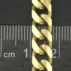 9ct Yellow Gold Curb Bracelet 9&#8221; 7mm