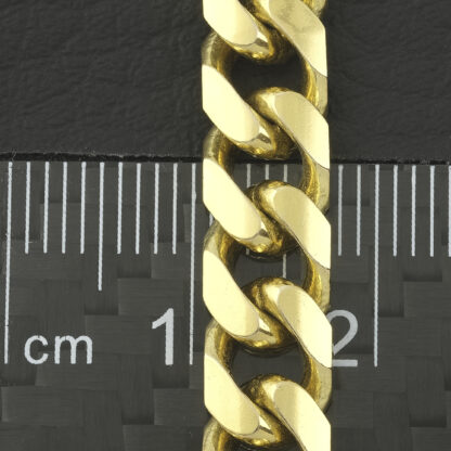 9ct Yellow Gold Curb Bracelet 9'' 7mm - Image 4