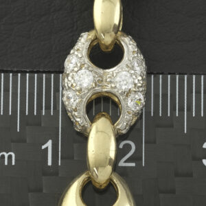 9ct Yellow Gold Gemstone Fancy Link Bracelet 7.5&#8243; 10mm