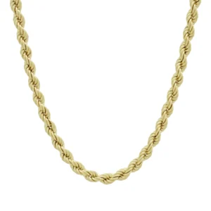 9ct Yellow Gold Rope Chain 22&#8243; 5mm