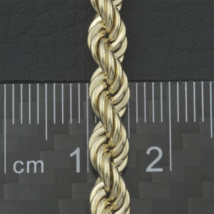 9ct Yellow Gold Rope Chain 22" 5mm - Image 3
