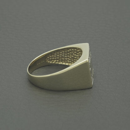 9ct Yellow Gold Diamond Signet Ring - Image 3