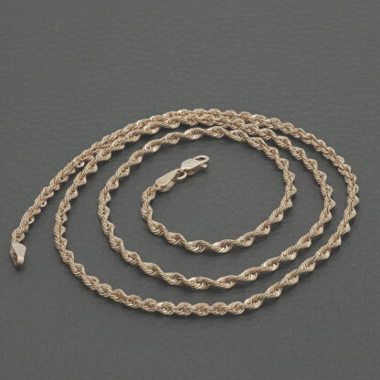 9ct Rose Gold Rope Chain 20'' 2.5mm - Image 2