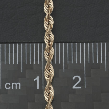 9ct Rose Gold Rope Chain 20'' 2.5mm - Image 3